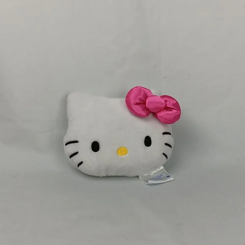 Build a Bear Hello Kitty Face White Bow Plush Accent Pillow Soft Teddy Accessory